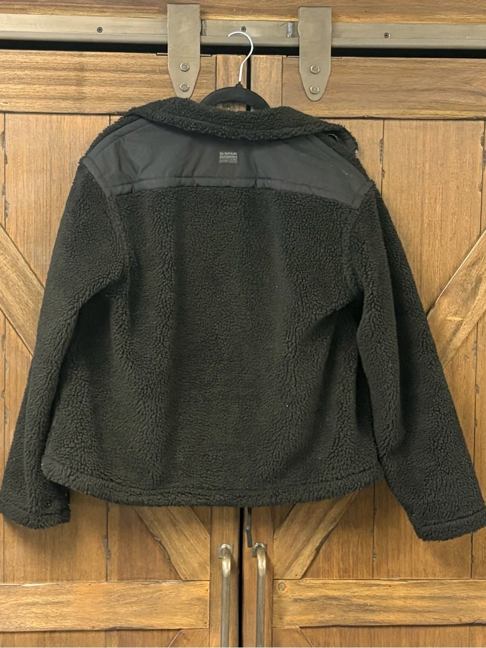 G-STAR RAW Trucker Collar Loose Fit Winter Jacket Black Size Small